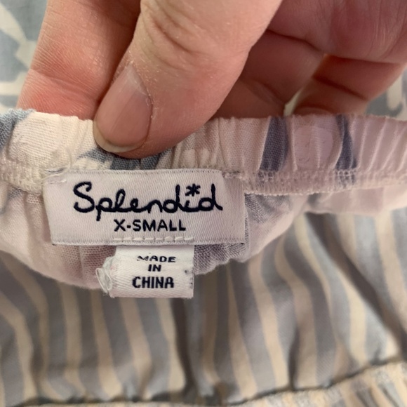 Splendid XS blue & white floral sundress - summery casual adj straps - Picture 3 of 8